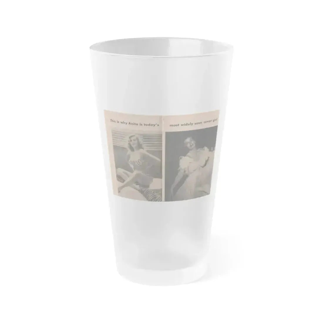 Anita Ekberg #333 - That Girl Anita Pocket Mag. '55 (Vintage Female Icon) Frosted Pint Glass 16oz 16oz Frosted - Go Mug Yourself