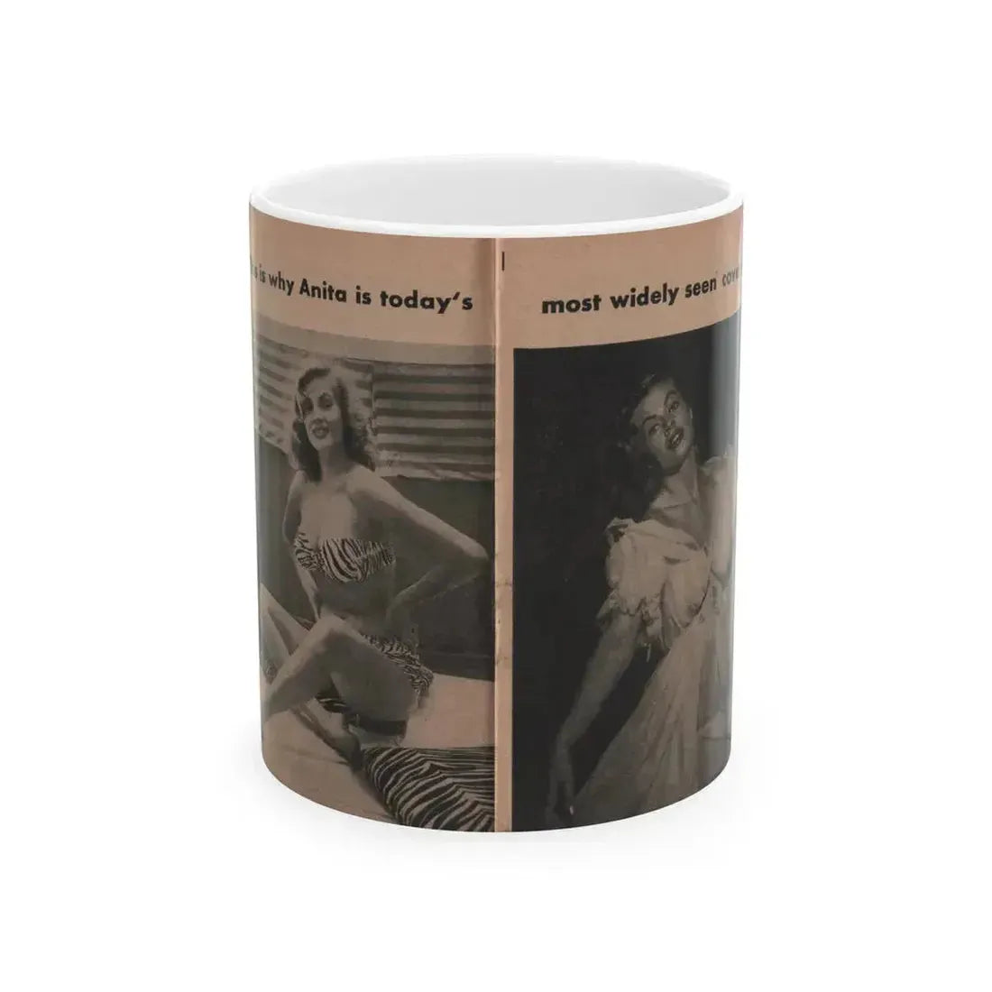 Anita Ekberg #333 - That Girl Anita Pocket Mag. '55 (Vintage Female Icon) White Coffee Mug 11oz - Go Mug Yourself