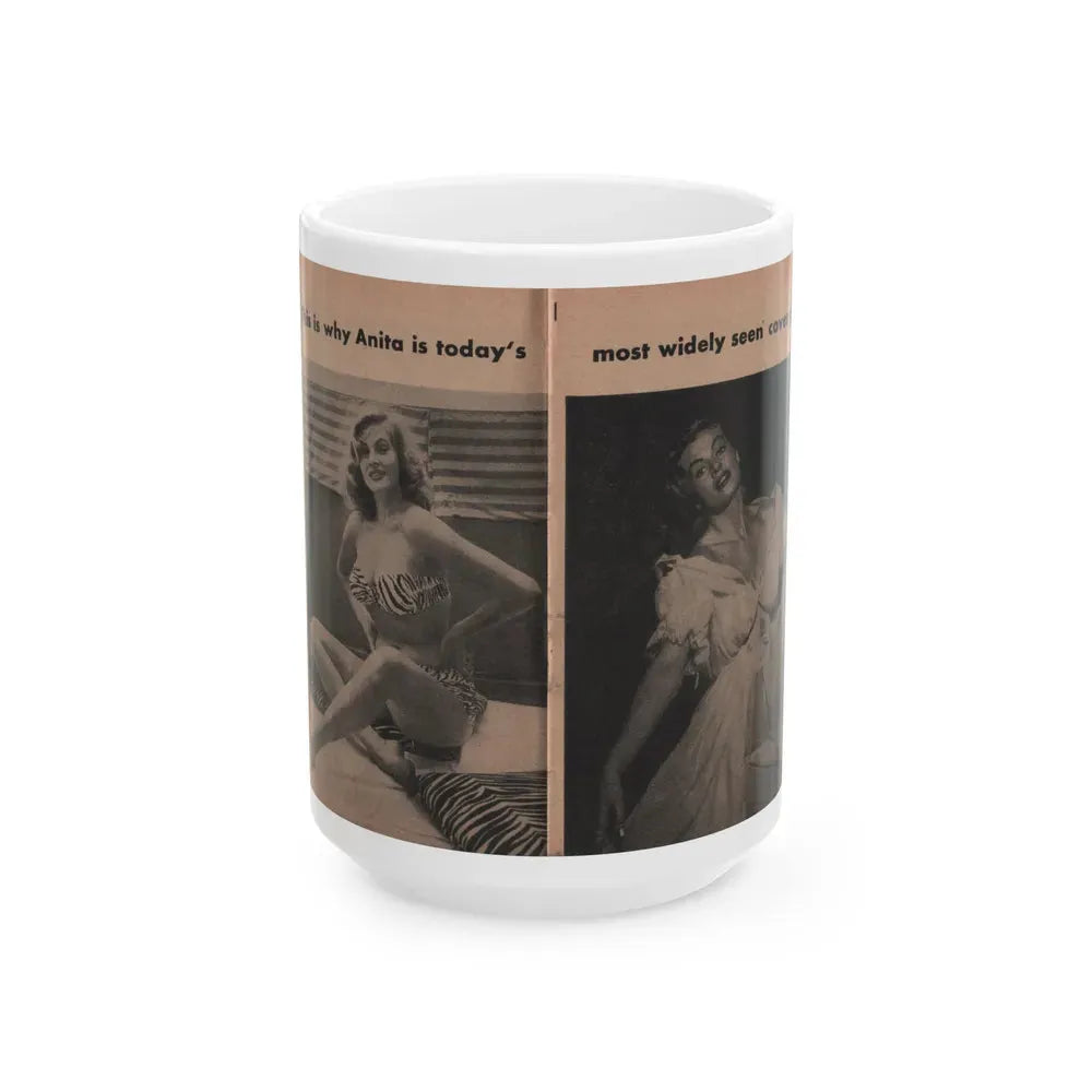 Anita Ekberg #333 - That Girl Anita Pocket Mag. '55 (Vintage Female Icon) White Coffee Mug 15oz - Go Mug Yourself