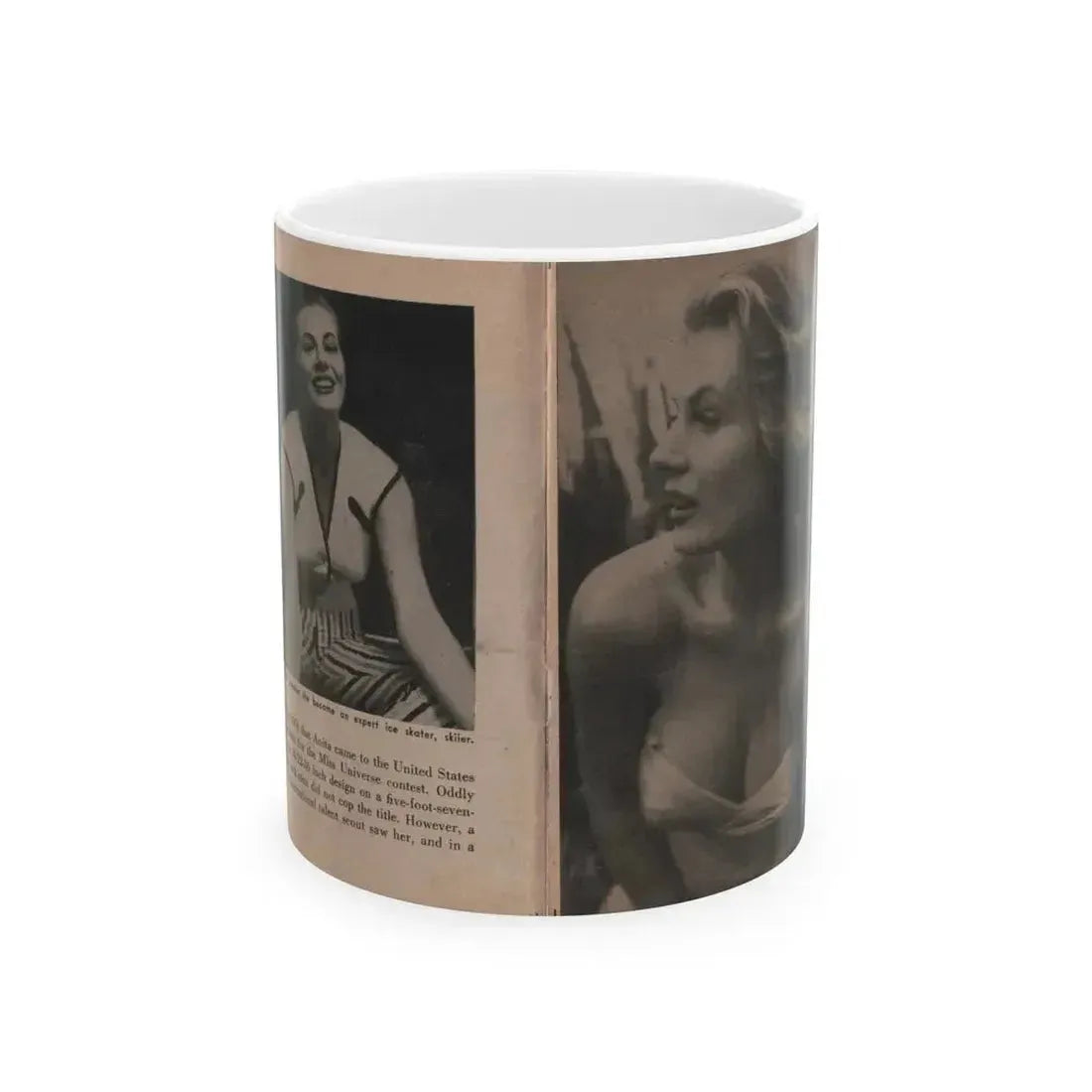 Anita Ekberg #334 - That Girl Anita Pocket Mag. '55 (Vintage Female Icon) White Coffee Mug 11oz - Go Mug Yourself