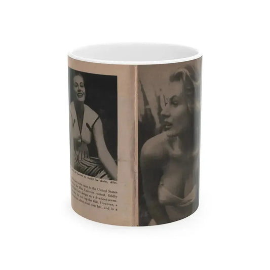 Anita Ekberg #334 - That Girl Anita Pocket Mag. '55 (Vintage Female Icon) White Coffee Mug 11oz - Go Mug Yourself