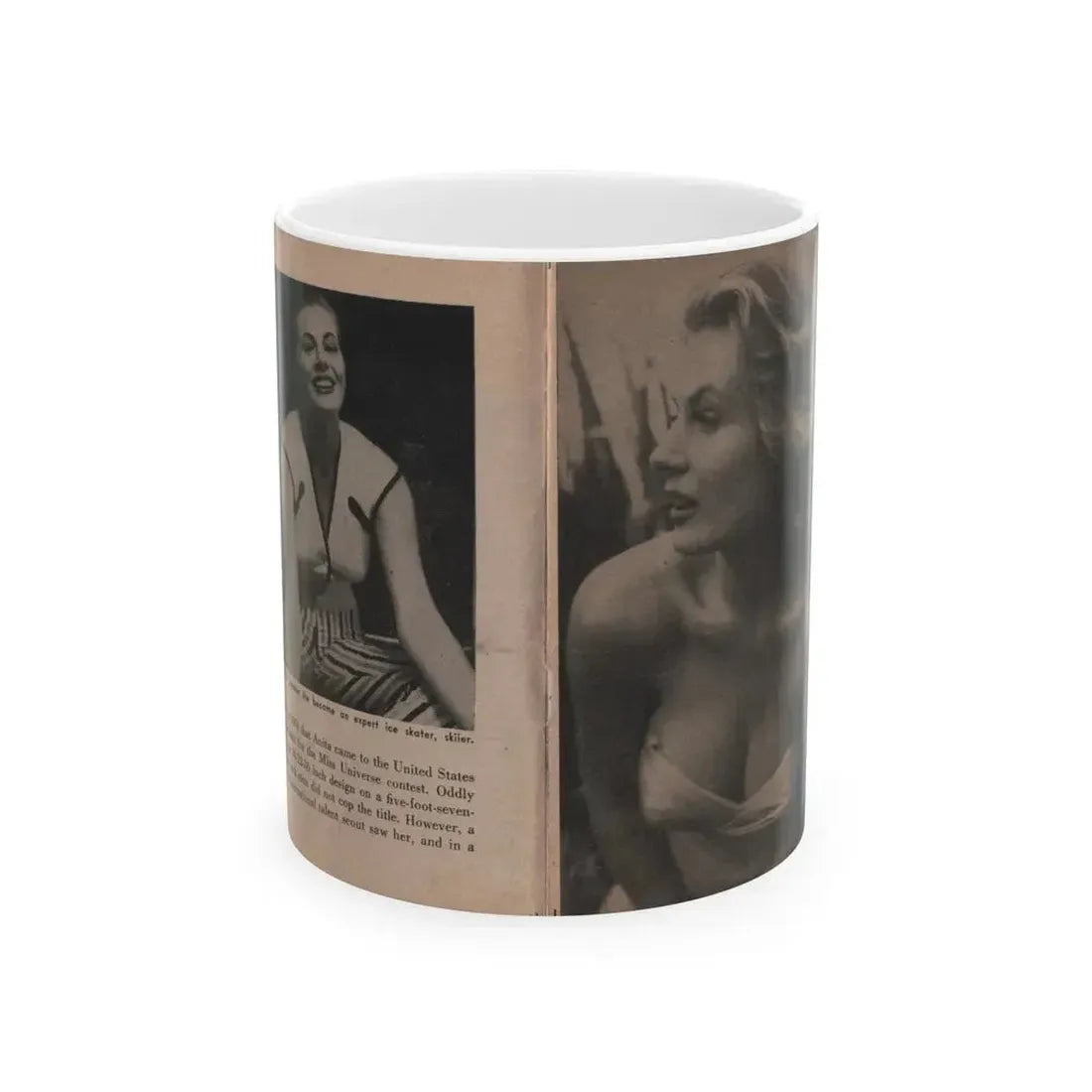 Anita Ekberg #334 - That Girl Anita Pocket Mag. '55 (Vintage Female Icon) White Coffee Mug 11oz - Go Mug Yourself
