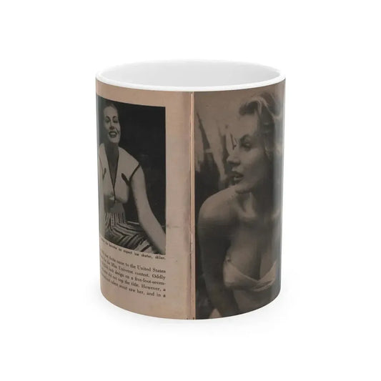 Anita Ekberg #334 - That Girl Anita Pocket Mag. '55 (Vintage Female Icon) White Coffee Mug 11oz - Go Mug Yourself