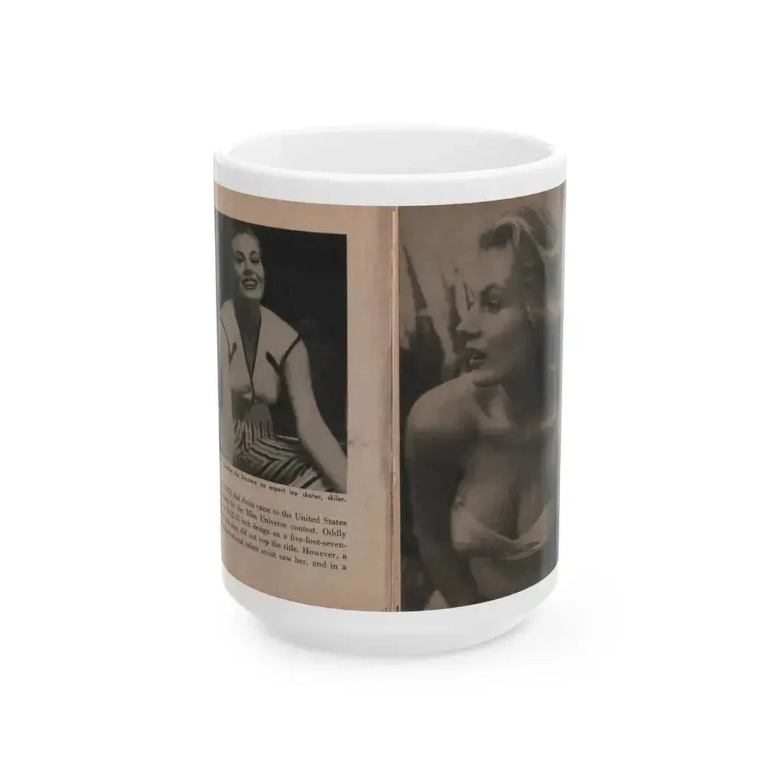 Anita Ekberg #334 - That Girl Anita Pocket Mag. '55 (Vintage Female Icon) White Coffee Mug 15oz - Go Mug Yourself