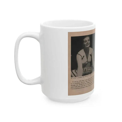 Anita Ekberg #334 - That Girl Anita Pocket Mag. '55 (Vintage Female Icon) White Coffee Mug - Go Mug Yourself