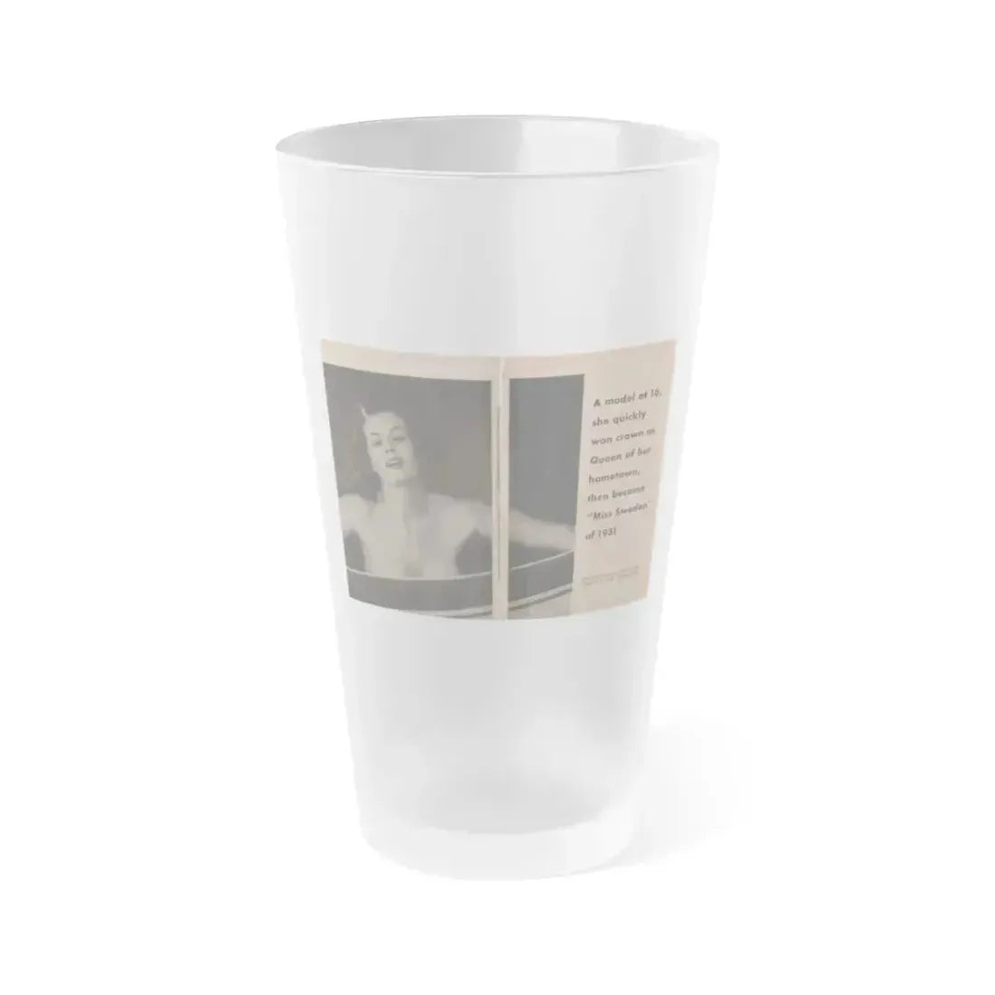 Anita Ekberg #335 - That Girl Anita Pocket Mag. '55 (Vintage Female Icon) Frosted Pint Glass 16oz 16oz Frosted - Go Mug Yourself