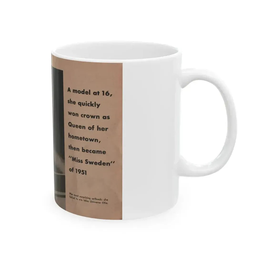 Anita Ekberg #335 - That Girl Anita Pocket Mag. '55 (Vintage Female Icon) White Coffee Mug - Go Mug Yourself