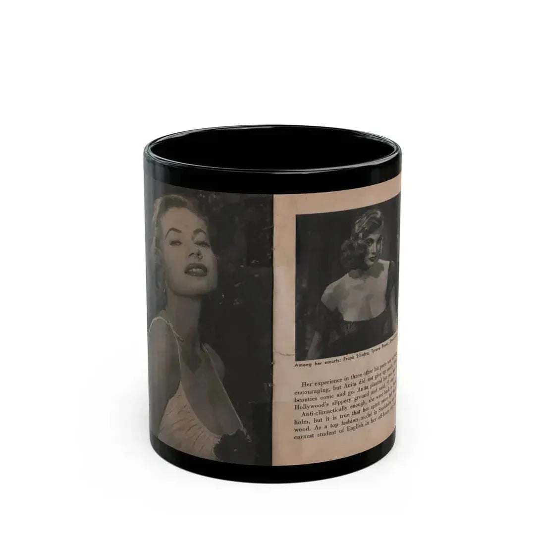 Anita Ekberg #337 - That Girl Anita Pocket Mag. '55 (Vintage Female Icon) Black Coffee Mug 11oz - Go Mug Yourself