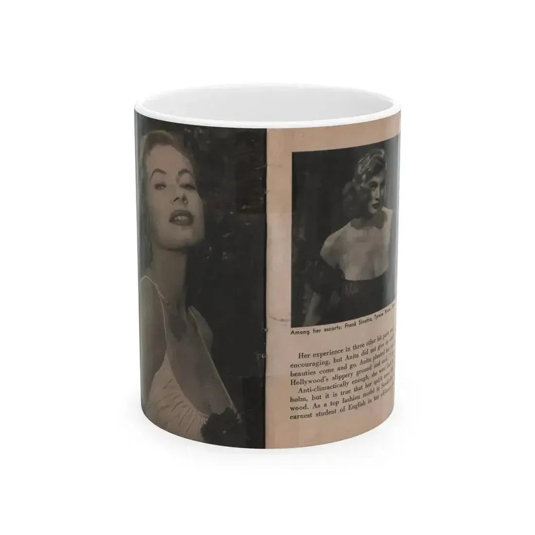 Anita Ekberg #337 - That Girl Anita Pocket Mag. '55 (Vintage Female Icon) White Coffee Mug 11oz - Go Mug Yourself
