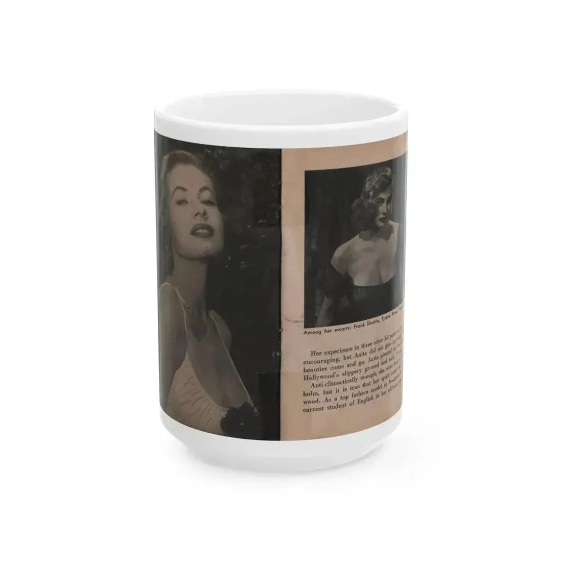 Anita Ekberg #337 - That Girl Anita Pocket Mag. '55 (Vintage Female Icon) White Coffee Mug 15oz - Go Mug Yourself