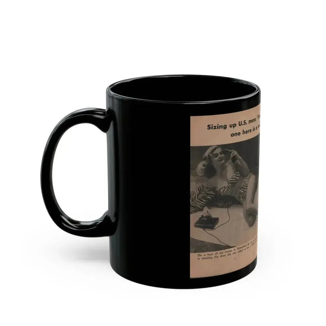 Anita Ekberg #338 - That Girl Anita Pocket Mag. '55 (Vintage Female Icon) Black Coffee Mug - Go Mug Yourself