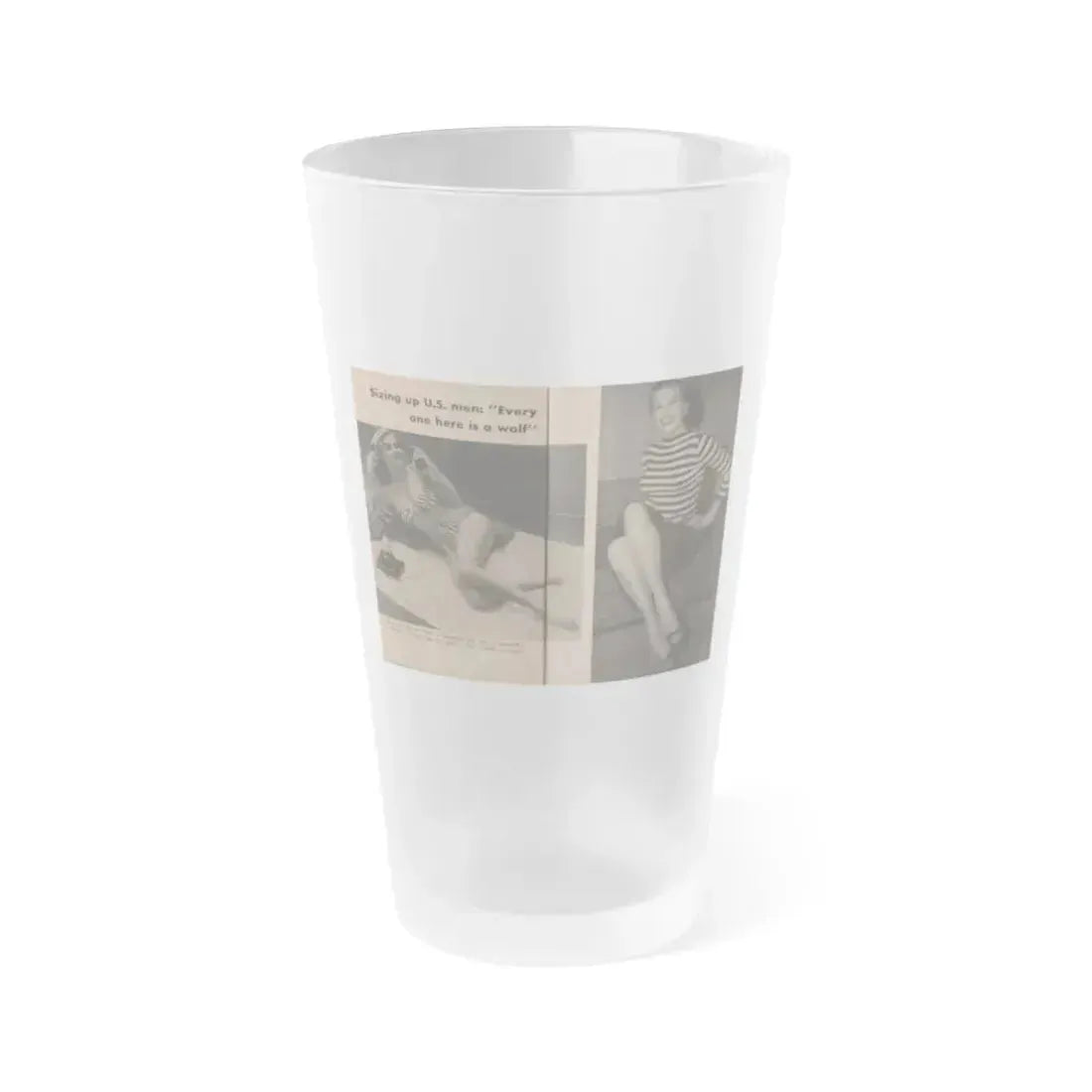 Anita Ekberg #338 - That Girl Anita Pocket Mag. '55 (Vintage Female Icon) Frosted Pint Glass 16oz 16oz Frosted - Go Mug Yourself