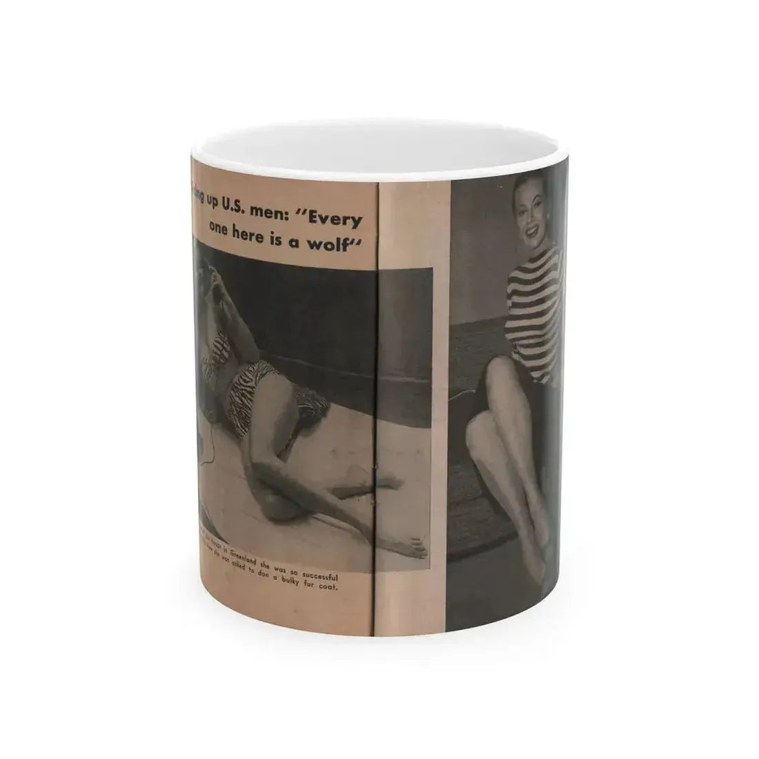 Anita Ekberg #338 - That Girl Anita Pocket Mag. '55 (Vintage Female Icon) White Coffee Mug 11oz - Go Mug Yourself