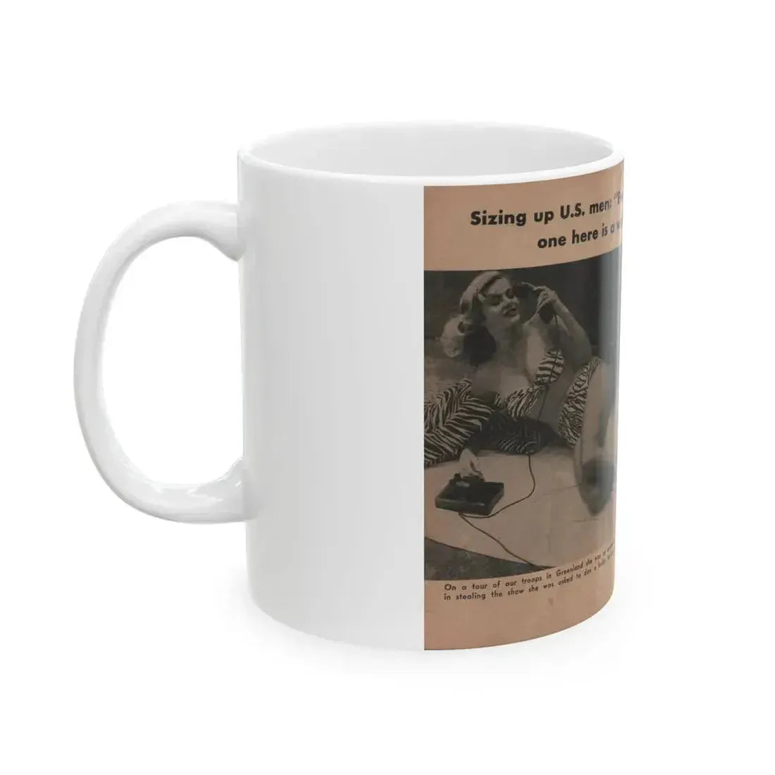 Anita Ekberg #338 - That Girl Anita Pocket Mag. '55 (Vintage Female Icon) White Coffee Mug - Go Mug Yourself