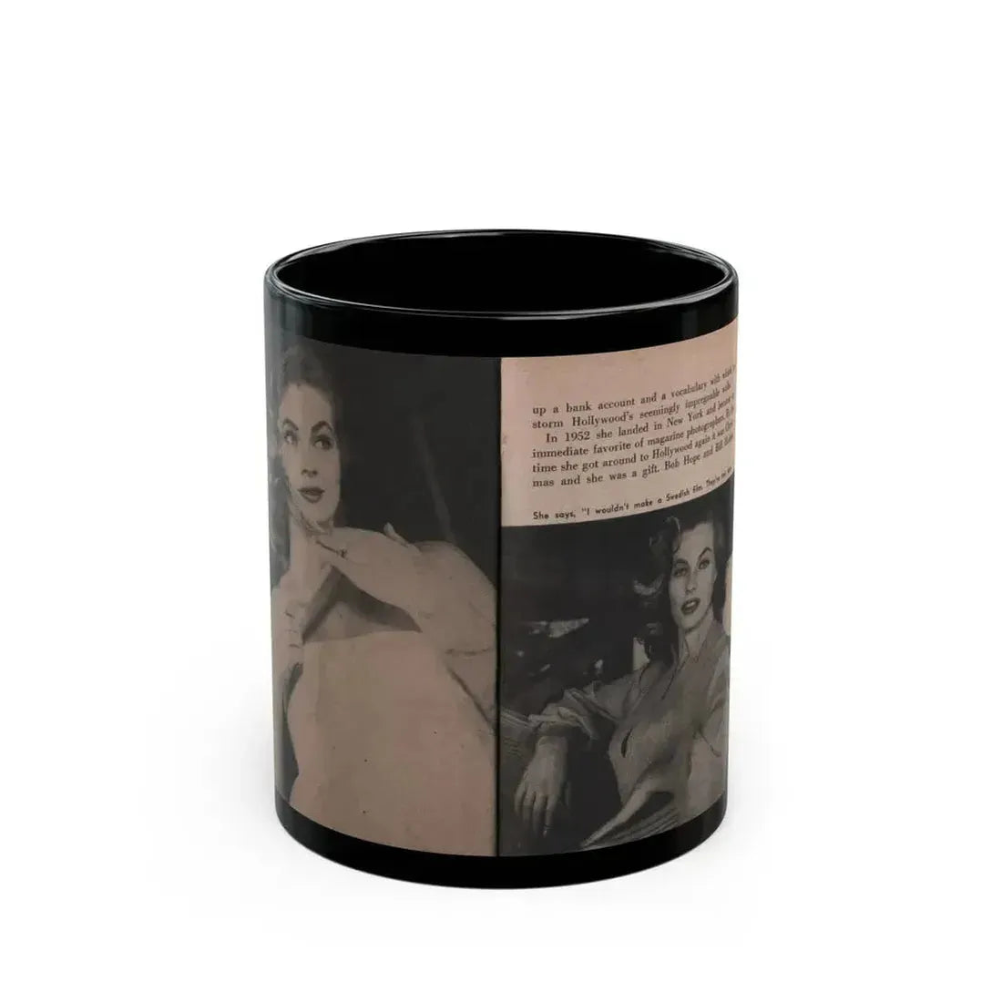 Anita Ekberg #339 - That Girl Anita Pocket Mag. '55 (Vintage Female Icon) Black Coffee Mug 11oz - Go Mug Yourself
