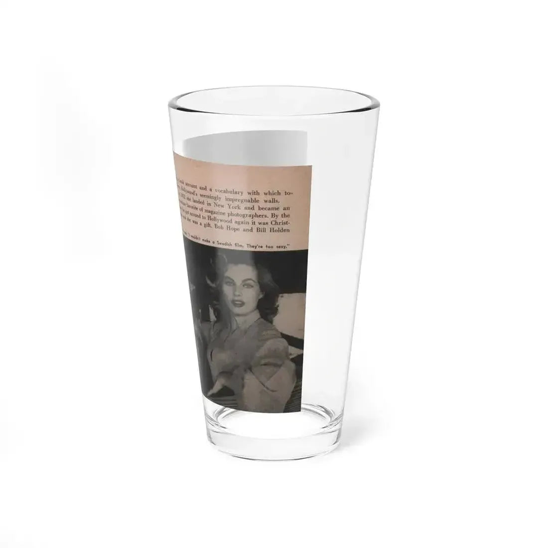 Anita Ekberg #339 - That Girl Anita Pocket Mag. '55 (Vintage Female Icon) Pint Glass 16oz - Go Mug Yourself