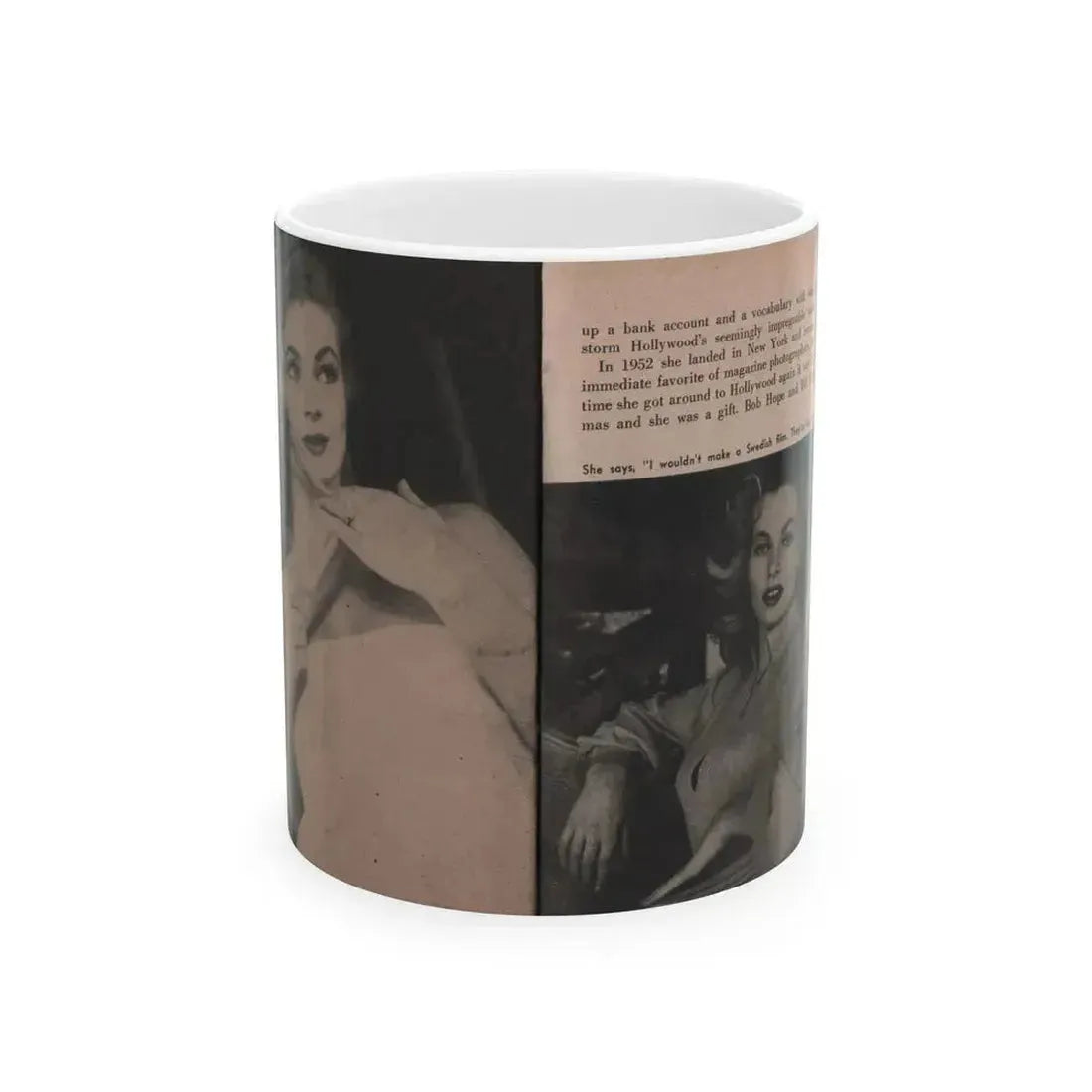 Anita Ekberg #339 - That Girl Anita Pocket Mag. '55 (Vintage Female Icon) White Coffee Mug 11oz - Go Mug Yourself
