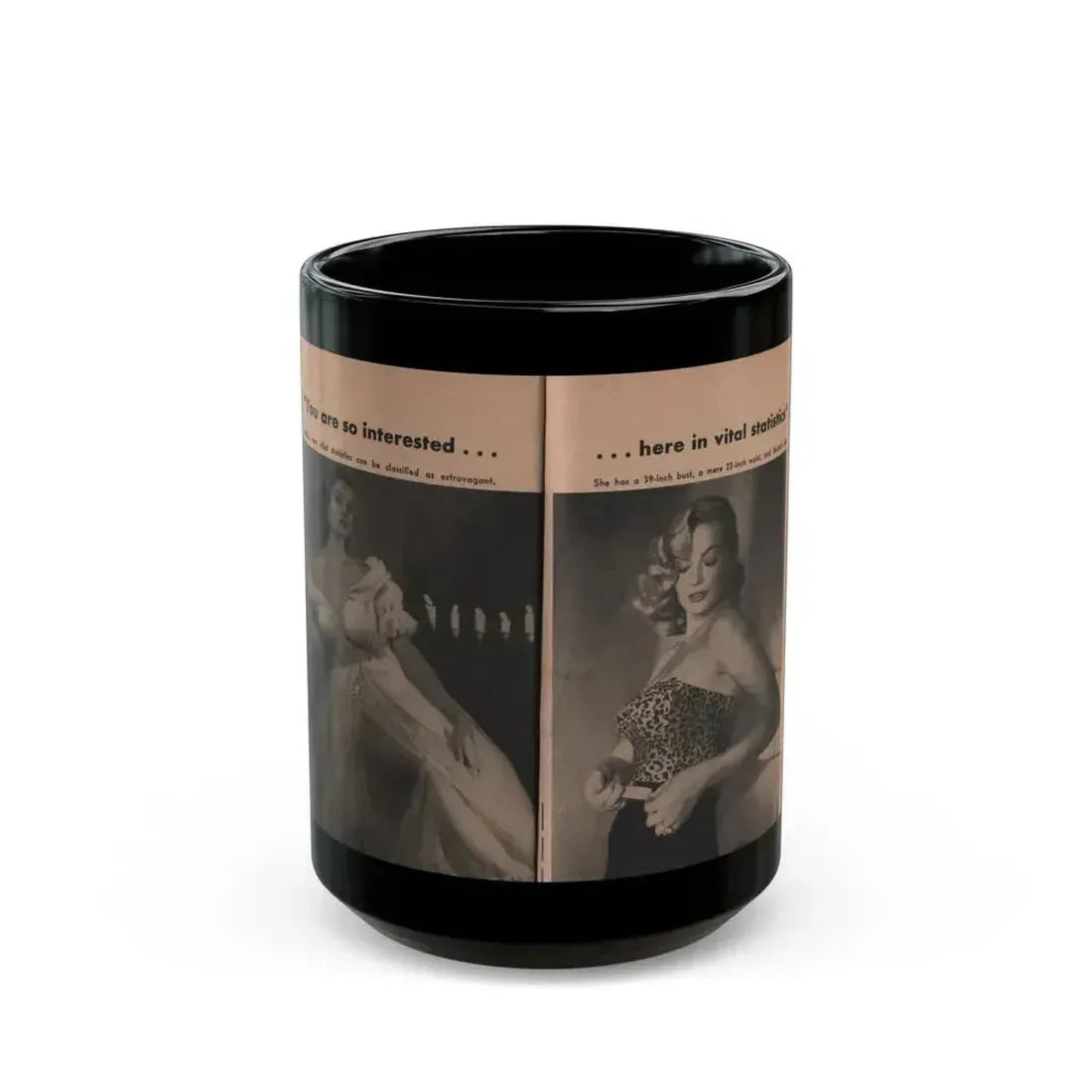 Anita Ekberg #340 - That Girl Anita Pocket Mag. '55 (Vintage Female Icon) Black Coffee Mug 15oz - Go Mug Yourself
