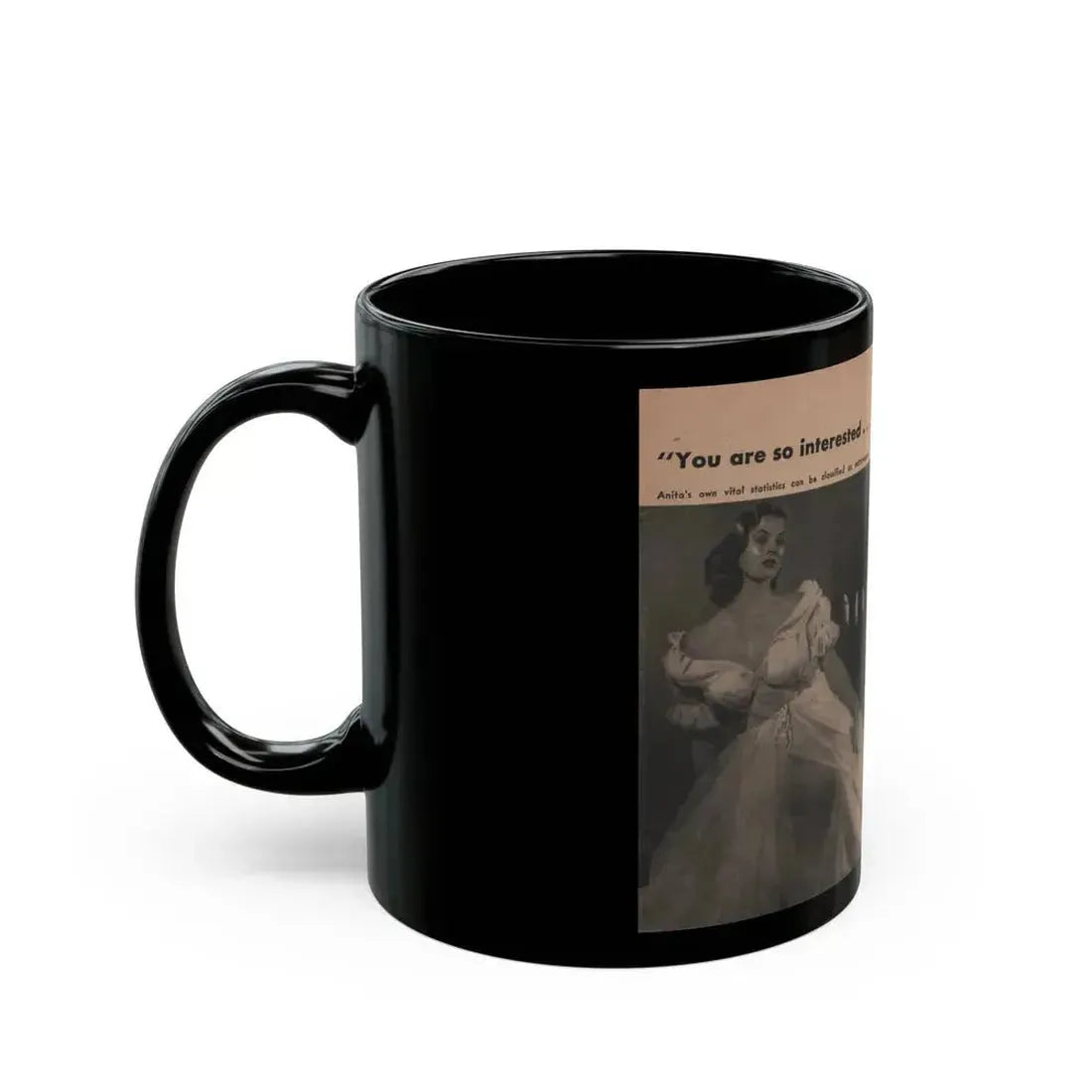 Anita Ekberg #340 - That Girl Anita Pocket Mag. '55 (Vintage Female Icon) Black Coffee Mug - Go Mug Yourself