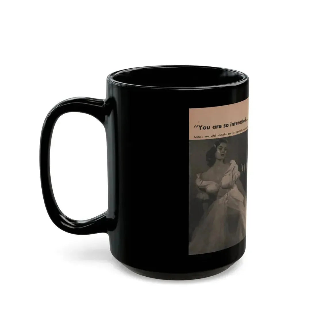 Anita Ekberg #340 - That Girl Anita Pocket Mag. '55 (Vintage Female Icon) Black Coffee Mug - Go Mug Yourself