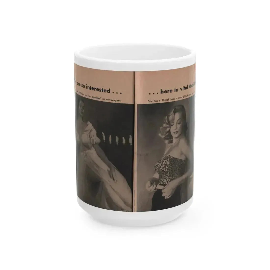 Anita Ekberg #340 - That Girl Anita Pocket Mag. '55 (Vintage Female Icon) White Coffee Mug 15oz - Go Mug Yourself