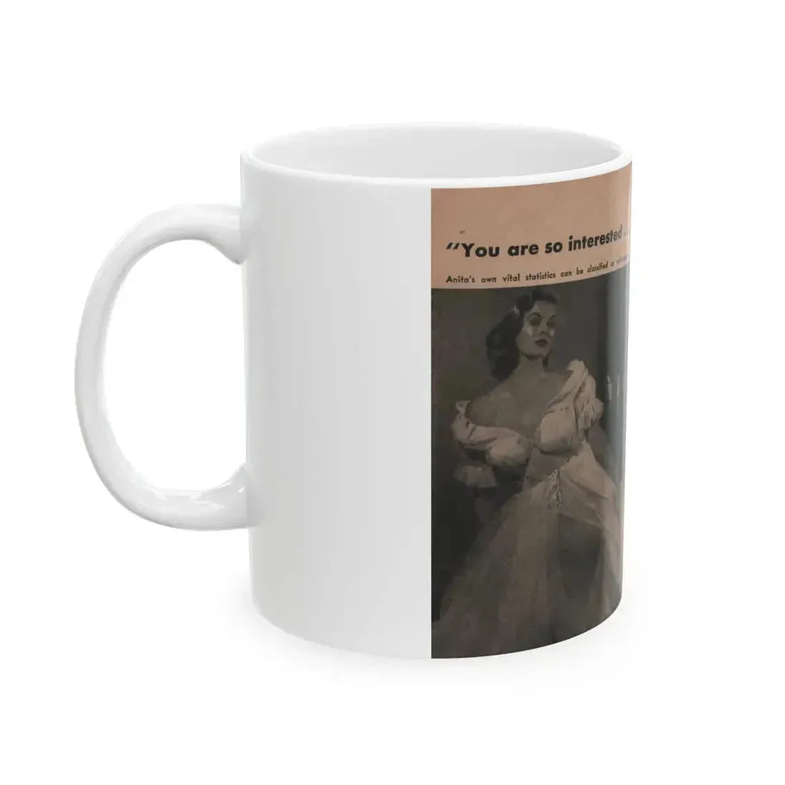 Anita Ekberg #340 - That Girl Anita Pocket Mag. '55 (Vintage Female Icon) White Coffee Mug - Go Mug Yourself