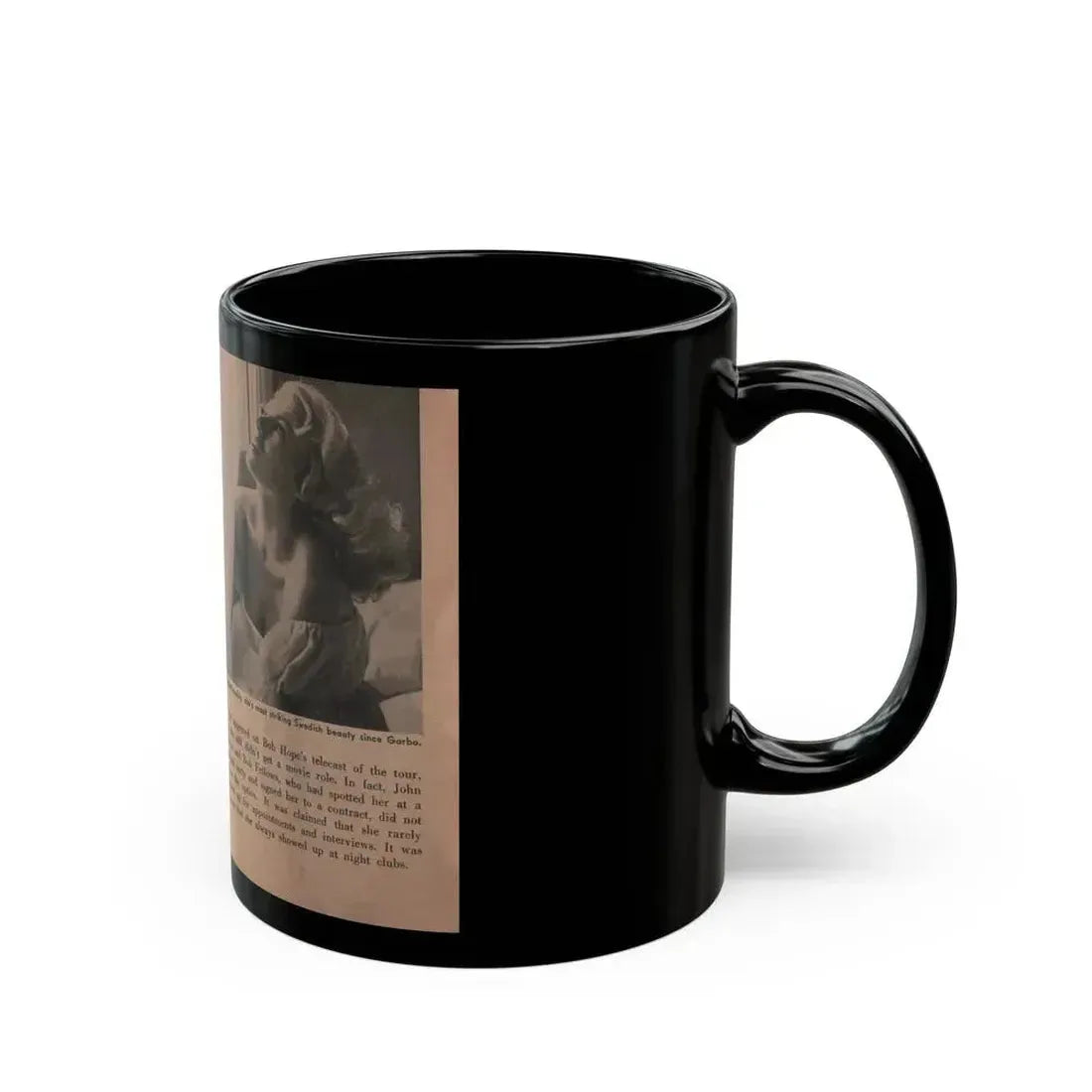 Anita Ekberg #341 - That Girl Anita Pocket Mag. '55 (Vintage Female Icon) Black Coffee Mug - Go Mug Yourself