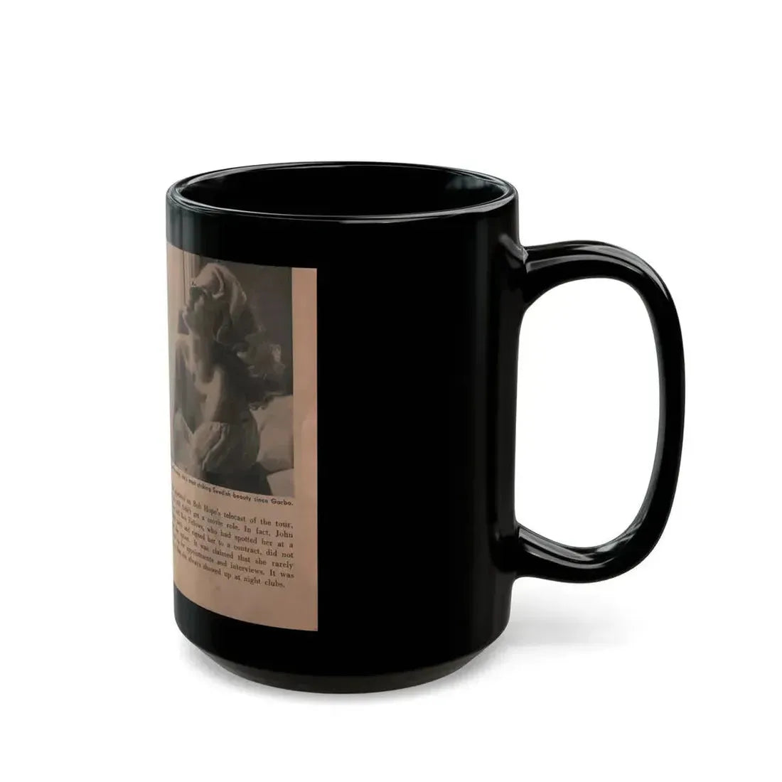 Anita Ekberg #341 - That Girl Anita Pocket Mag. '55 (Vintage Female Icon) Black Coffee Mug - Go Mug Yourself
