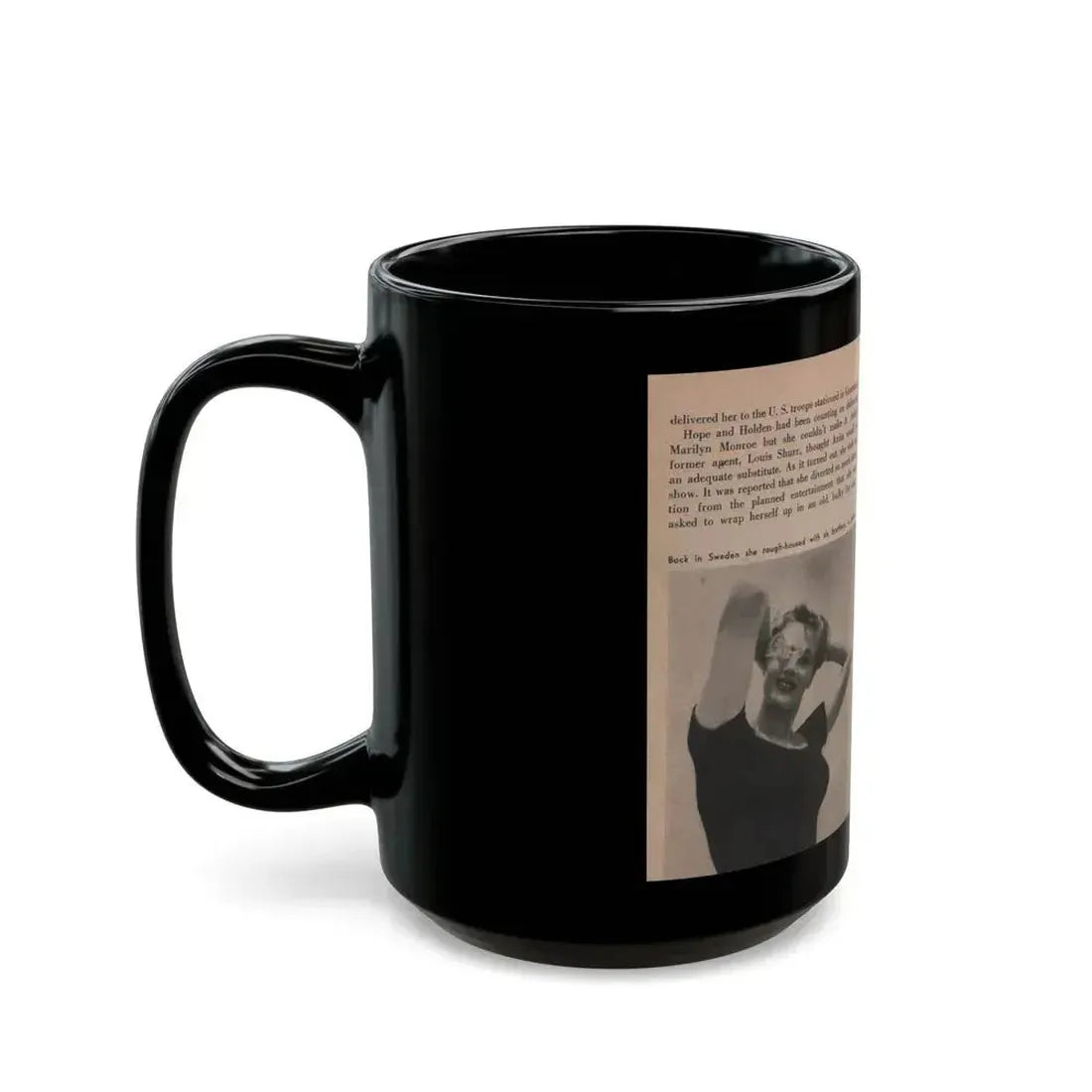 Anita Ekberg #341 - That Girl Anita Pocket Mag. '55 (Vintage Female Icon) Black Coffee Mug - Go Mug Yourself