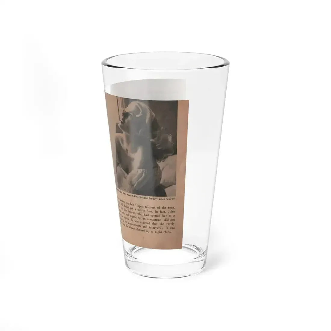 Anita Ekberg #341 - That Girl Anita Pocket Mag. '55 (Vintage Female Icon) Pint Glass 16oz - Go Mug Yourself