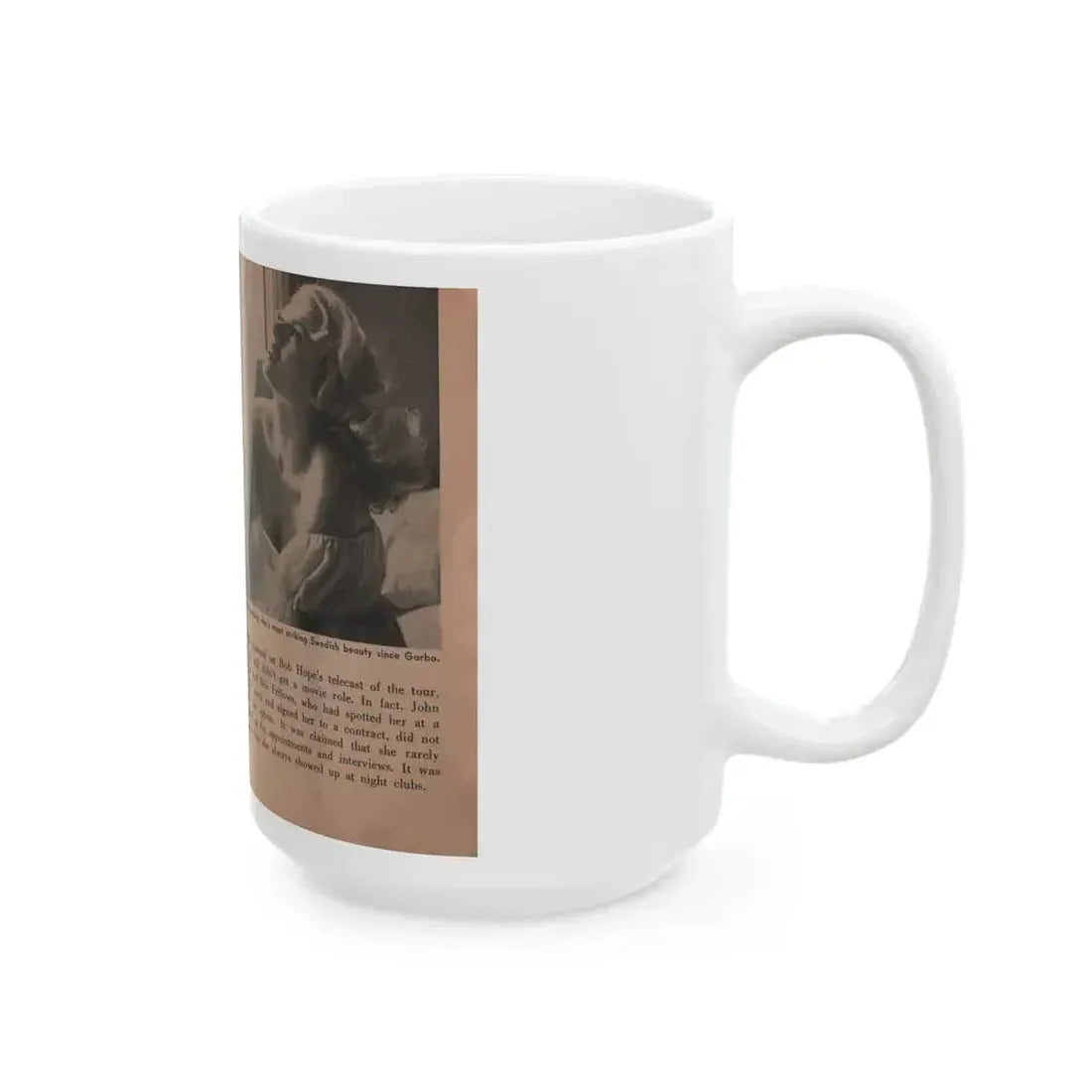 Anita Ekberg #341 - That Girl Anita Pocket Mag. '55 (Vintage Female Icon) White Coffee Mug - Go Mug Yourself