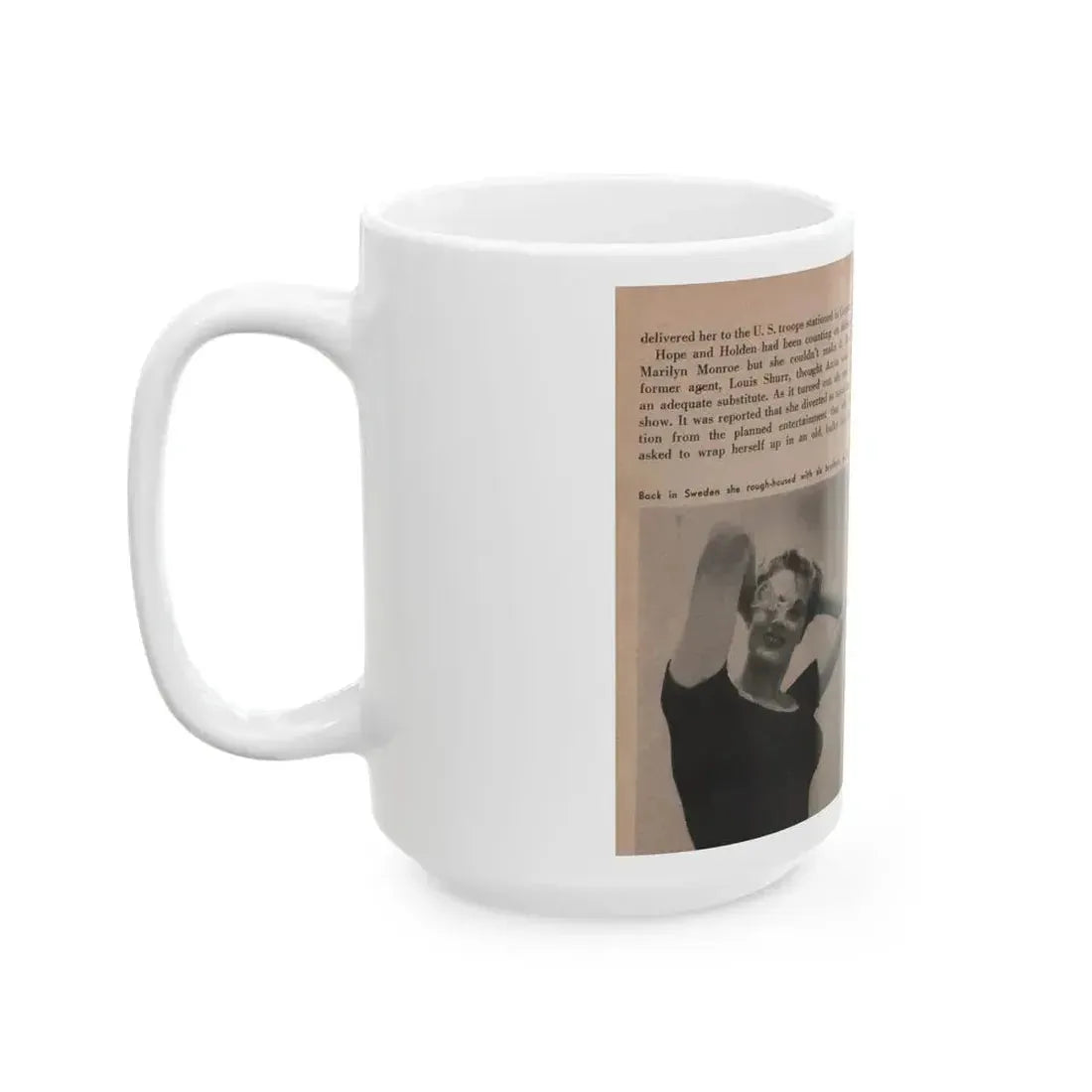 Anita Ekberg #341 - That Girl Anita Pocket Mag. '55 (Vintage Female Icon) White Coffee Mug - Go Mug Yourself