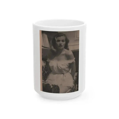 Anita Ekberg #342 - That Girl Anita Pocket Mag. '55 (Vintage Female Icon) White Coffee Mug 15oz - Go Mug Yourself