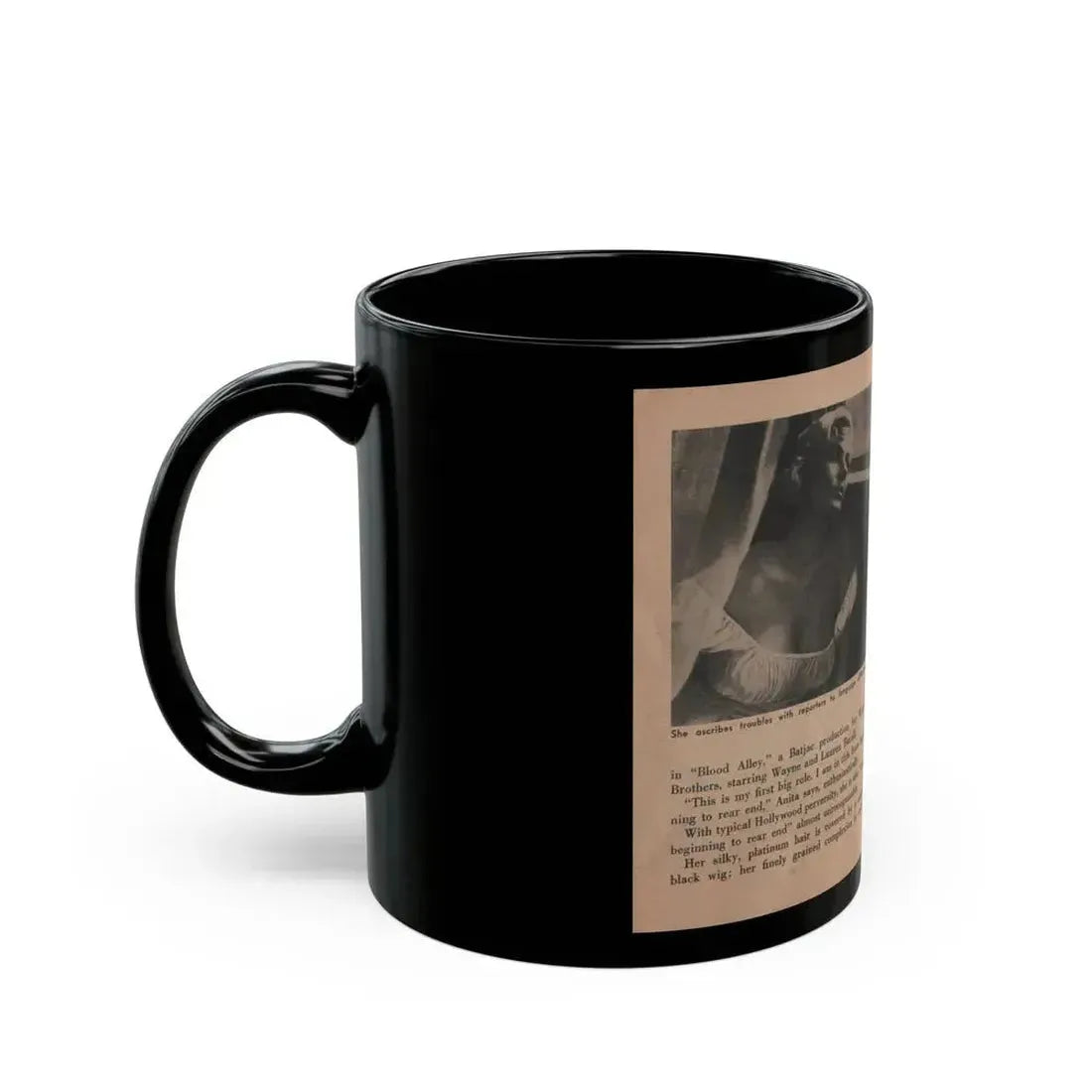 Anita Ekberg #343 - That Girl Anita Pocket Mag. '55 (Vintage Female Icon) Black Coffee Mug - Go Mug Yourself