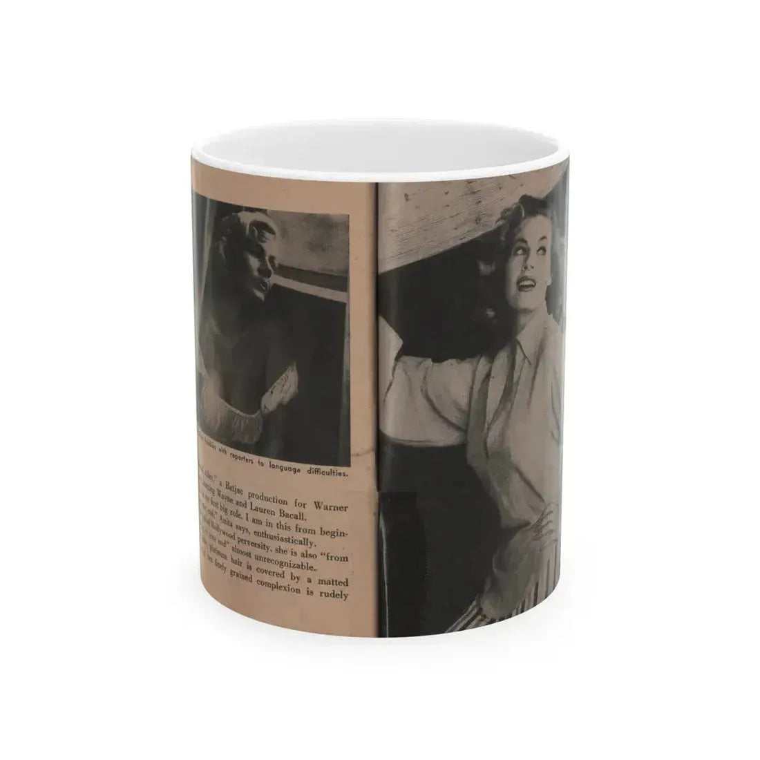 Anita Ekberg #343 - That Girl Anita Pocket Mag. '55 (Vintage Female Icon) White Coffee Mug 11oz - Go Mug Yourself