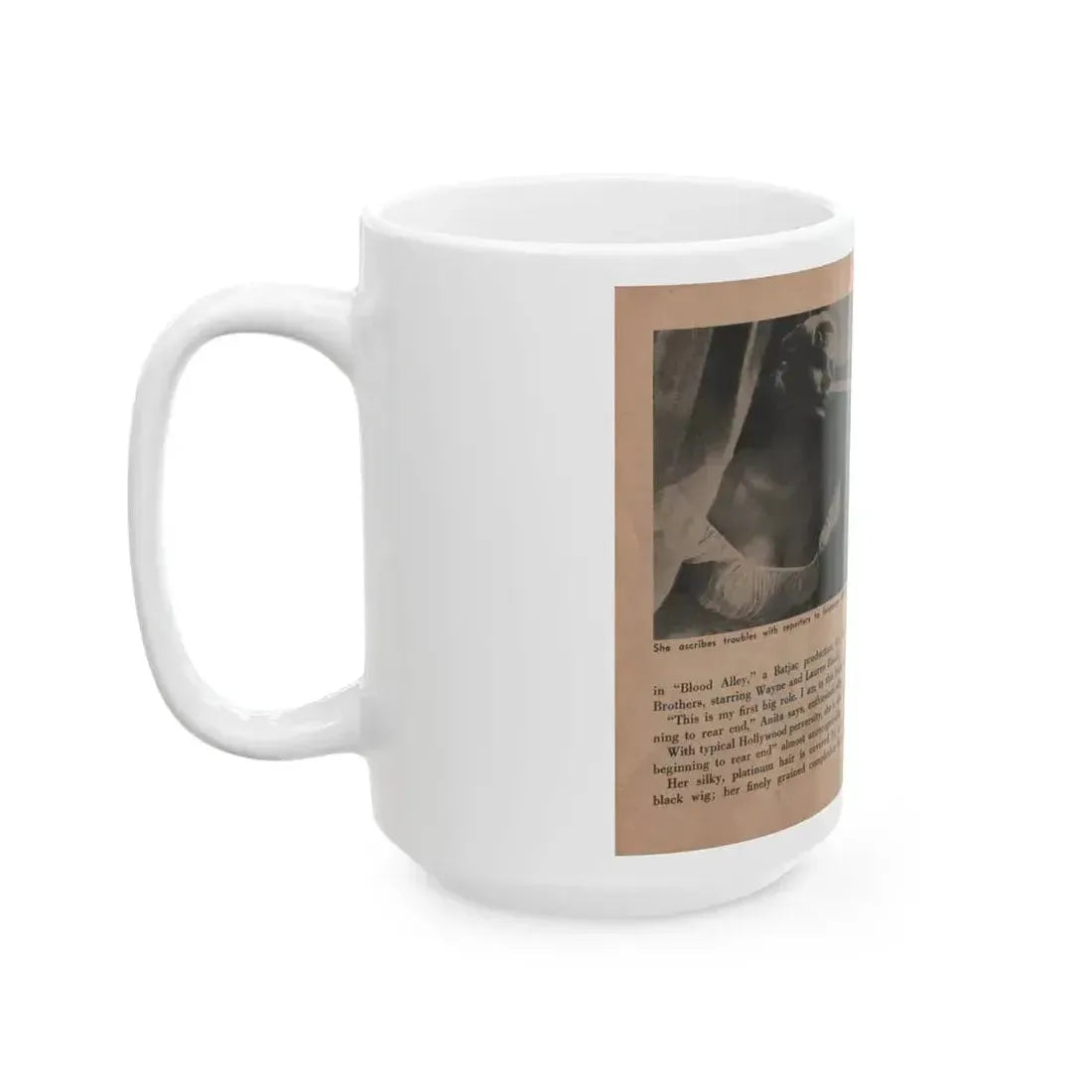 Anita Ekberg #343 - That Girl Anita Pocket Mag. '55 (Vintage Female Icon) White Coffee Mug - Go Mug Yourself
