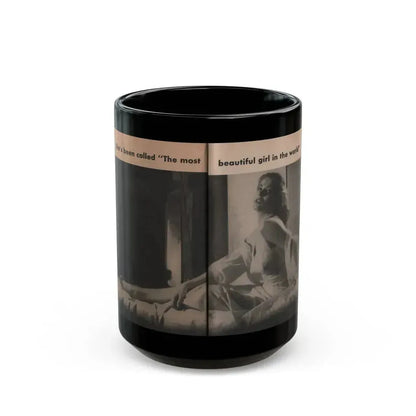Anita Ekberg #344 - That Girl Anita Pocket Mag. '55 (Vintage Female Icon) Black Coffee Mug 15oz - Go Mug Yourself
