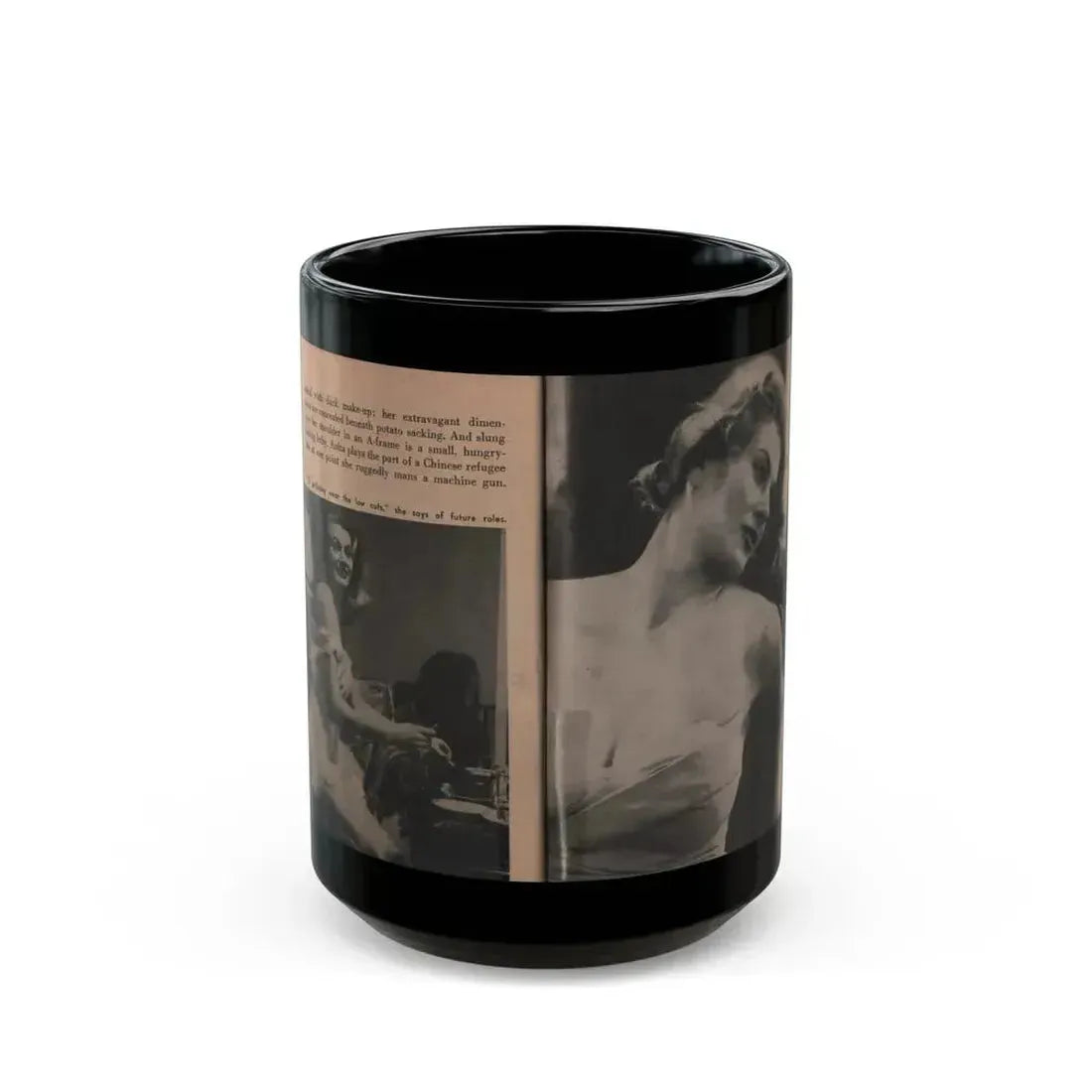 Anita Ekberg #345 - That Girl Anita Pocket Mag. '55 (Vintage Female Icon) Black Coffee Mug 15oz - Go Mug Yourself