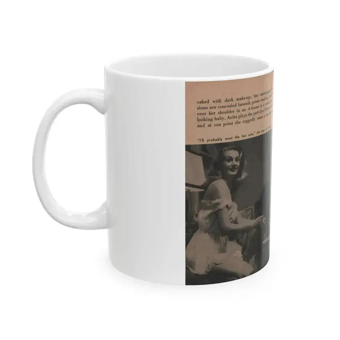 Anita Ekberg #345 - That Girl Anita Pocket Mag. '55 (Vintage Female Icon) White Coffee Mug - Go Mug Yourself