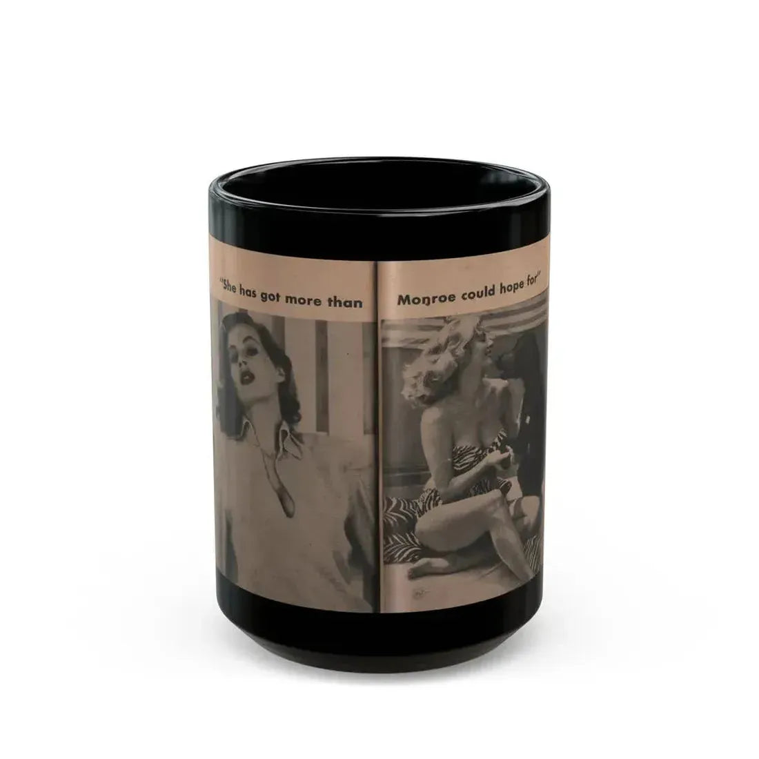 Anita Ekberg #346 - That Girl Anita Pocket Mag. '55 (Vintage Female Icon) Black Coffee Mug 15oz - Go Mug Yourself