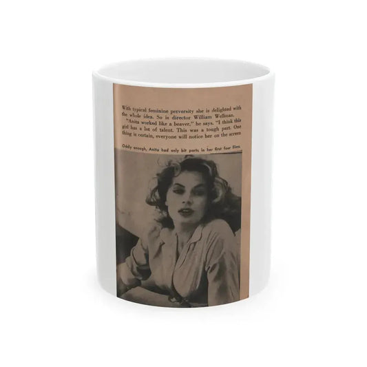 Anita Ekberg #347 - That Girl Anita Pocket Mag. '55 (Vintage Female Icon) White Coffee Mug 11oz - Go Mug Yourself