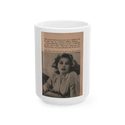 Anita Ekberg #347 - That Girl Anita Pocket Mag. '55 (Vintage Female Icon) White Coffee Mug 15oz - Go Mug Yourself