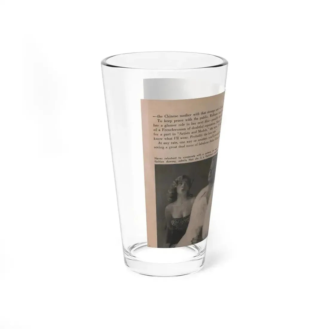 Anita Ekberg #348 - That Girl Anita Pocket Mag. '55 (Vintage Female Icon) Pint Glass 16oz - Go Mug Yourself