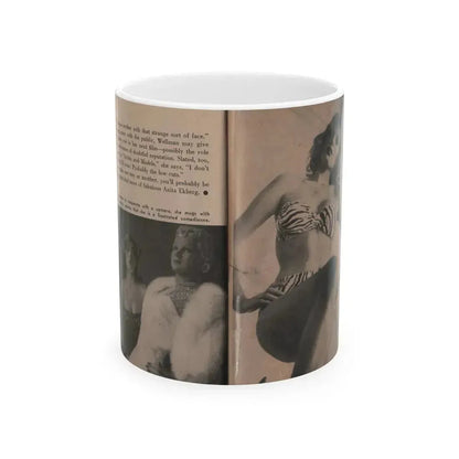 Anita Ekberg #348 - That Girl Anita Pocket Mag. '55 (Vintage Female Icon) White Coffee Mug 11oz - Go Mug Yourself