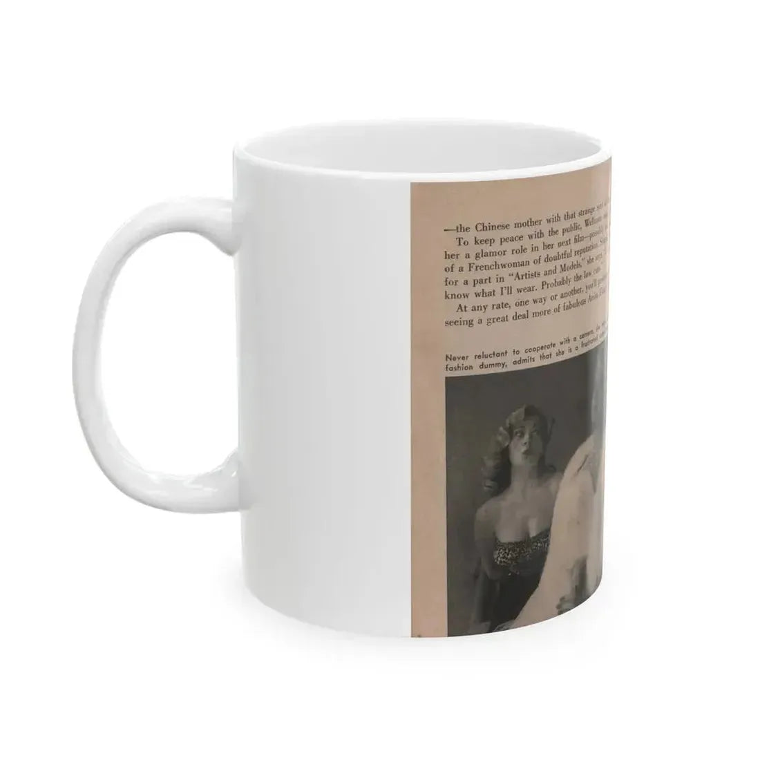 Anita Ekberg #348 - That Girl Anita Pocket Mag. '55 (Vintage Female Icon) White Coffee Mug - Go Mug Yourself