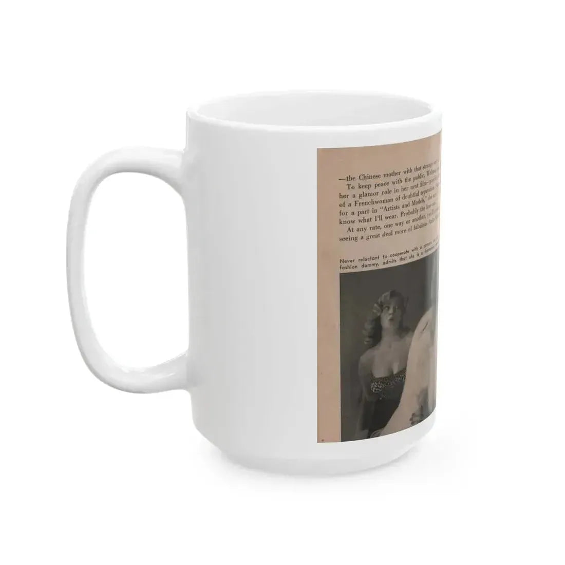 Anita Ekberg #348 - That Girl Anita Pocket Mag. '55 (Vintage Female Icon) White Coffee Mug - Go Mug Yourself