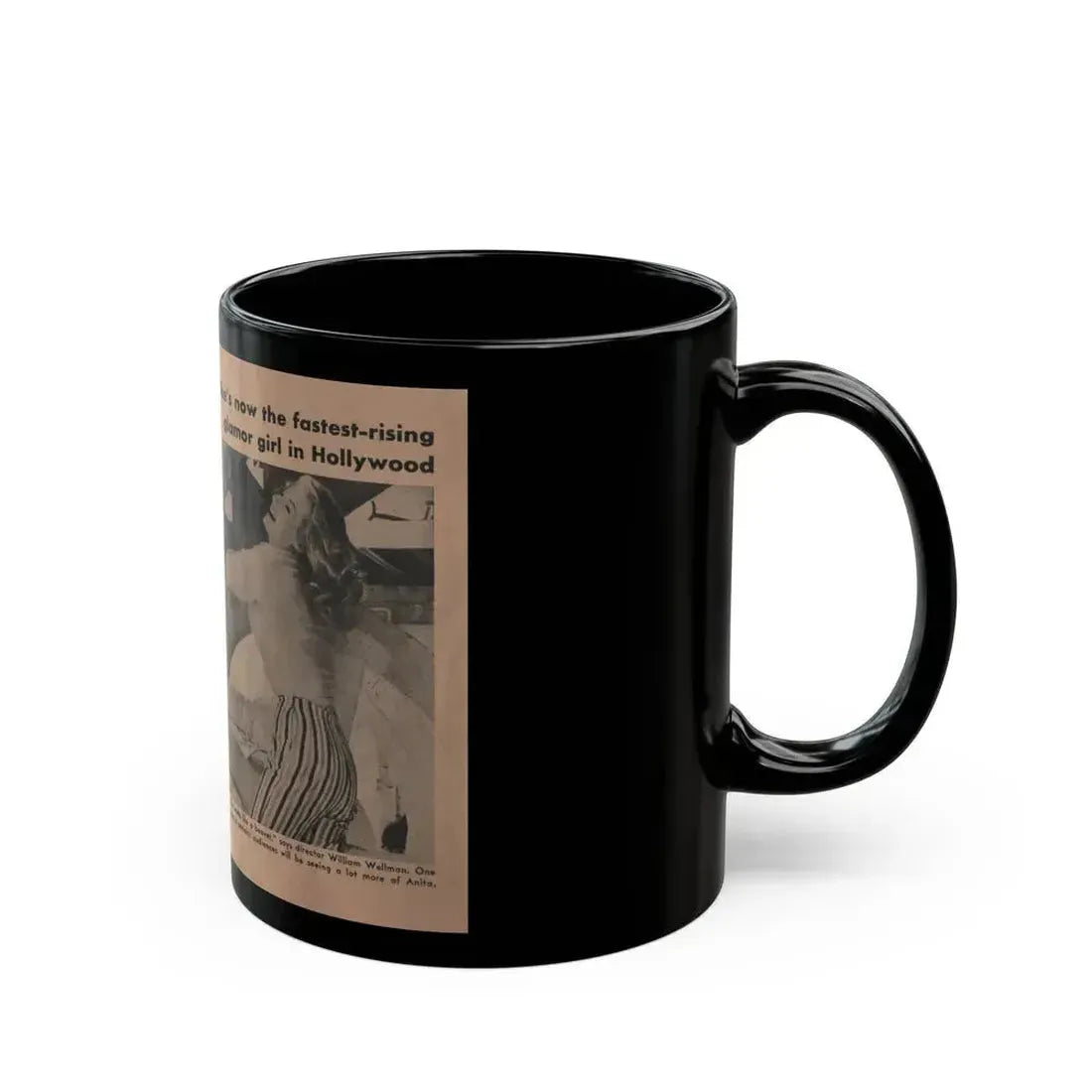 Anita Ekberg #349 - That Girl Anita Pocket Mag. '55 (Vintage Female Icon) Black Coffee Mug - Go Mug Yourself