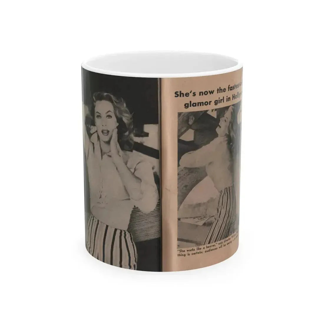 Anita Ekberg #349 - That Girl Anita Pocket Mag. '55 (Vintage Female Icon) White Coffee Mug 11oz - Go Mug Yourself