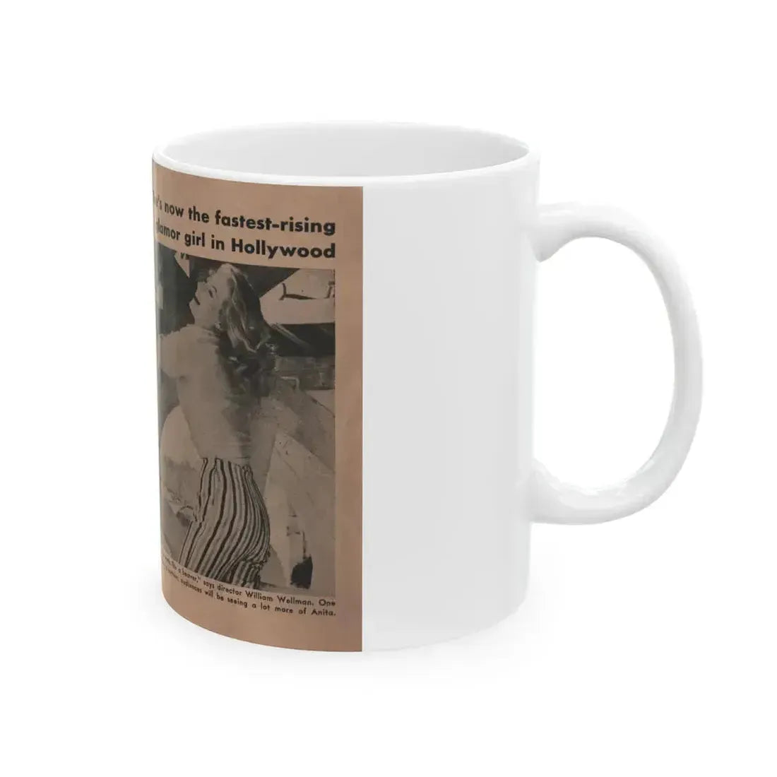 Anita Ekberg #349 - That Girl Anita Pocket Mag. '55 (Vintage Female Icon) White Coffee Mug - Go Mug Yourself