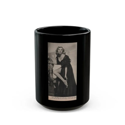 Anita Ekberg #352 - Modern Screen Mag. July '55 (Vintage Female Icon) Black Coffee Mug 15oz - Go Mug Yourself